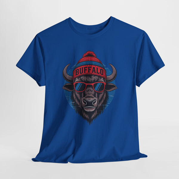 Buffalo Football Mascot Football T-shirt