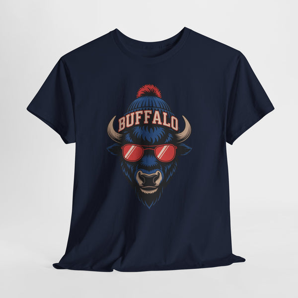 Buffalo Football Mascot Football T-shirt