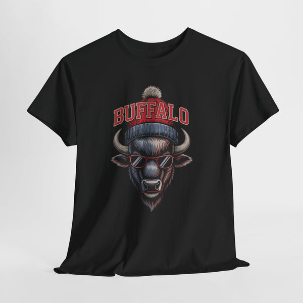 Buffalo Football Mascot Football T-shirt