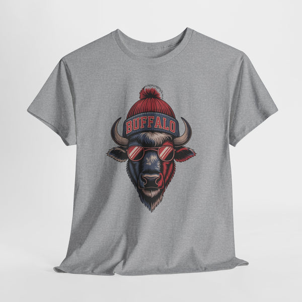 Buffalo Football Mascot Football T-shirt